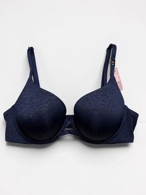 NWT Victoria's Secret Perfect Shape Bra Navy Heather Blue 38C
